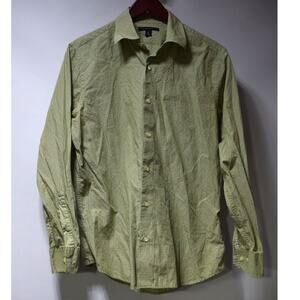 Banana Republic Green Textured Stripe Button Up Shirt Size Small